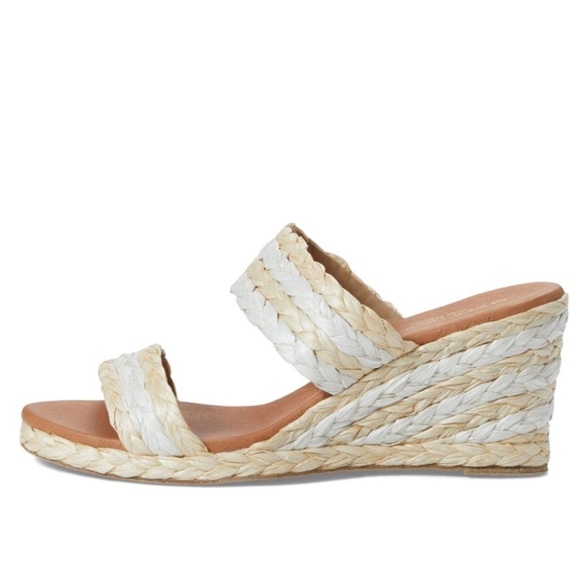 NEW! André Assous Nolita Raffia Wedge Slide Sandal - Size 40 - Picture 3 of 16